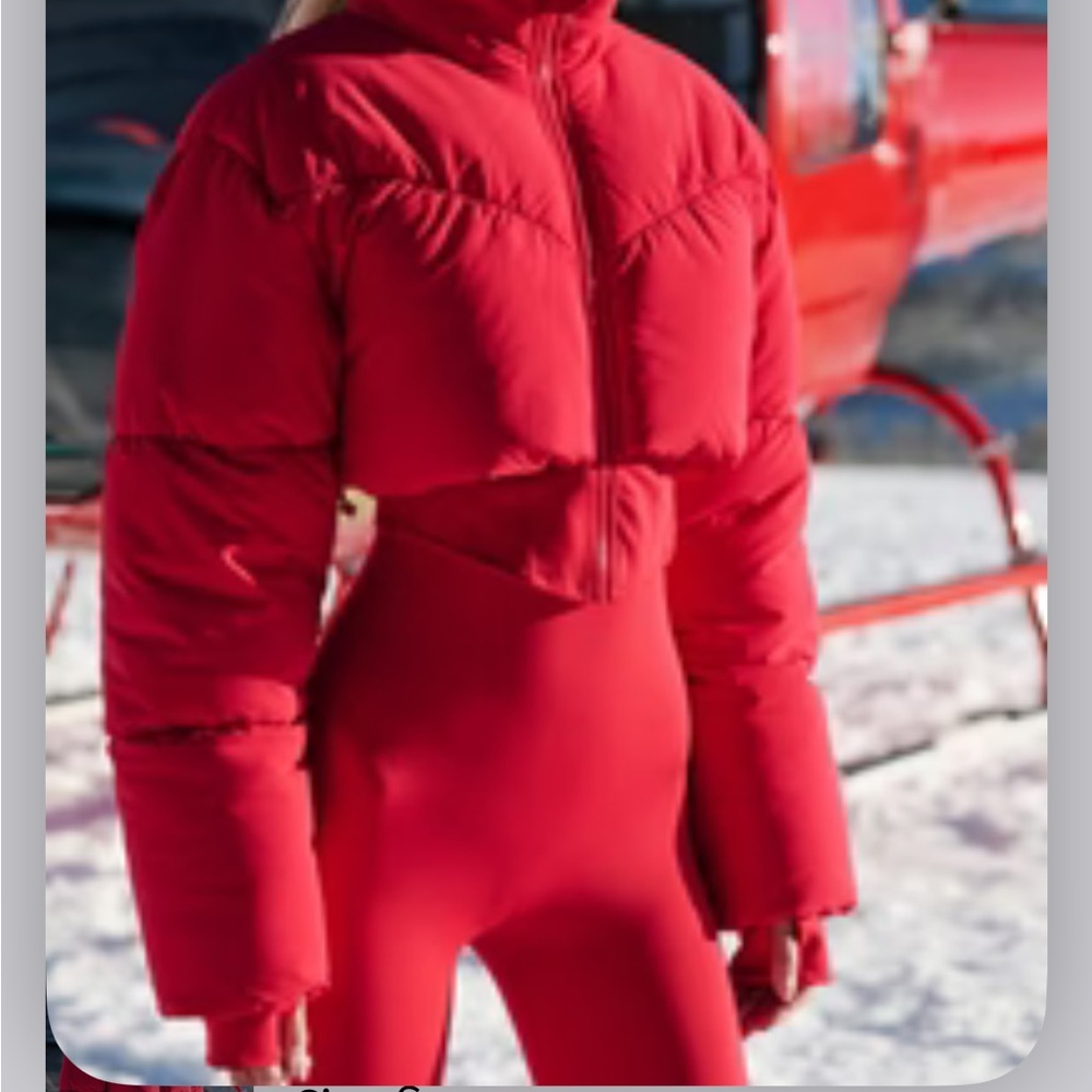 ALO Yoga Bold Red Puffer Jacket